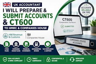 prepare and submit accounts and ct600 to hmrc companies house
