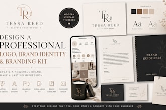 design a professional logo, brand identity and branding kit