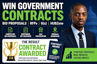 win government contract, bid proposal, rfp, 8a, hubzone