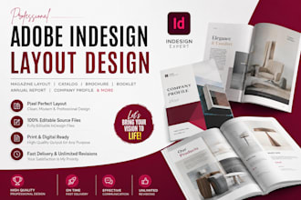 design adobe indesign layout, magazine layout, catalog, indesign brochure design