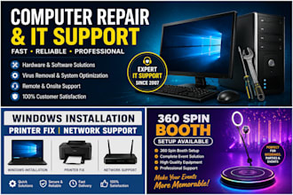 provide remote IT support, windows troubleshooting, printer and network setup