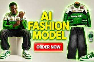 create realistic ai fashion model product photography ai clothing fashion model