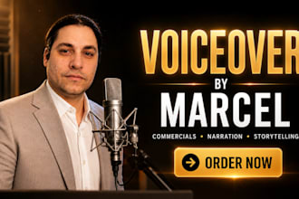 record a professional male voice over for narration