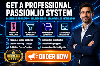 build passion io mobile app, online course on passion io, passion io learnworld