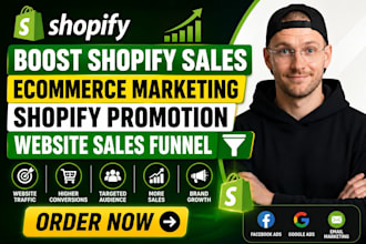 boost shopify sales ecommerce marketing shopify promotion website sales funnel