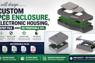 design custom pcb enclosure electronic housing step files and 3d printable stl