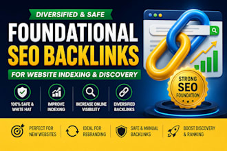 build diversified foundational SEO backlinks for website indexing and discovery