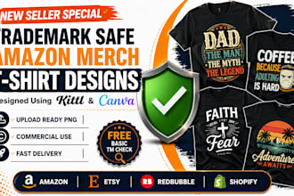 create trademark safe amazon merch t shirt designs using kittl or canva
