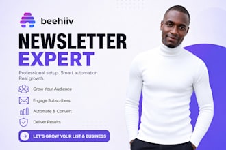 build beehiiv landing page , beehiiv ai email automation and beehiiv for coaches