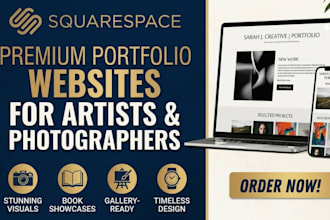 design a squarespace portfolio website for photographers and artists