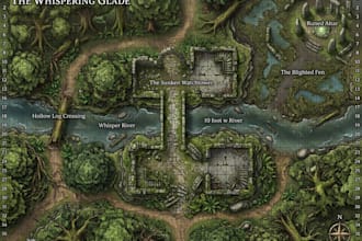 create custom dnd battle maps, rpg maps, fantasy maps and ttrpg map designs