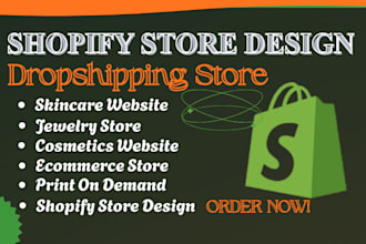 setup shopify store for jewelry, fashion, skincare, beauty and fitness products