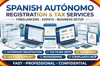be your spain tax advisor for autónomo registration and tax filing compliance