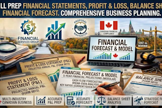 prep financial statements, profit and loss, balance sheet, financial forecast