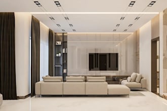 optimize open plan layout, basement design,luxury  interior, kitchen render,bath