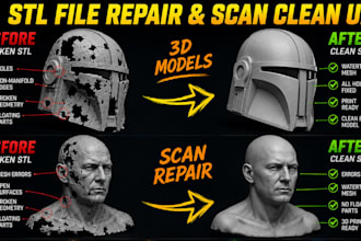 repair stl files fix mesh errors, optimize and modify models for 3d printing