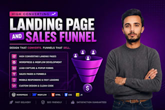 create high converting landing page and sales funnel for you