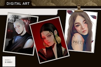 illustrate a fashion inspired portrait