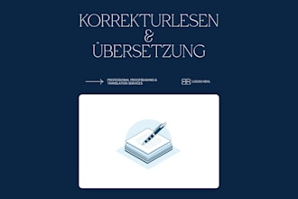 proofread and translate german texts