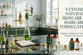 formulate natural and hair care, nail, organic skin care and cosmetics