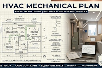 hvac mechanical drawings for building permit