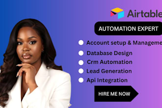 create an airtable CRM and project management system