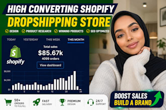 setup automated dropshipping shopify store website