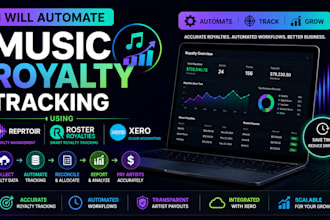 automate music royalty tracking using reprtoir rosterroyalties xero