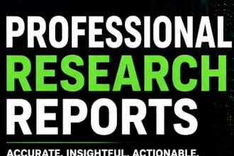 research any topic and create a professional report