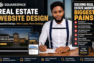 do squarespace website, real estate site and maintenance