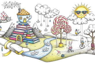 make illustration or doodle for anything