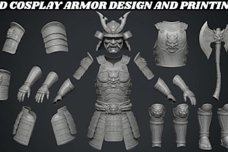 custom 3d cosplay creation movie and game cosplay model anime armor prop for con
