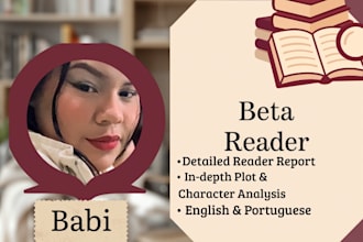 be your professional beta reader and critique your book