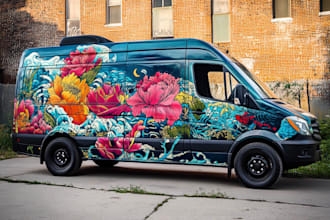 design professional car wrap, van wrap