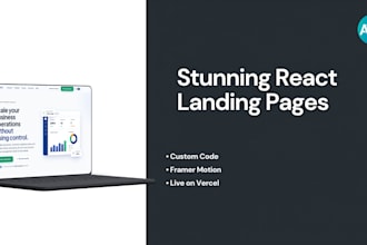 build a modern animated react landing page for saas startups