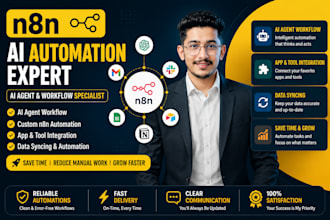 do n8n ai automation, ai agent workflow and custom n8n workflow