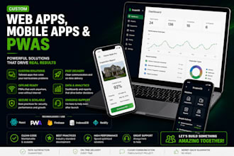 build a custom mobile app, web app, or pwa for your business