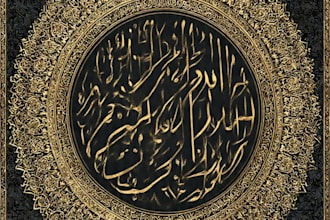 design custom islamic calligraphy ayatul kursi wall art