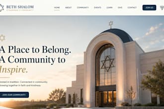 build squarespace synagogue jewish community website spiritual website nonprofit