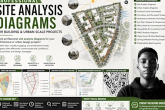create site analysis diagrams in building and urban scale