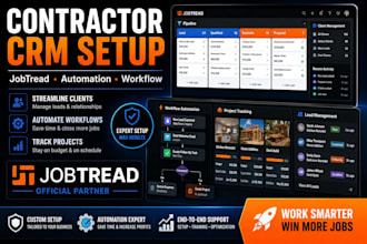 setup contractor CRM, jobtread CRM, workflow automation system