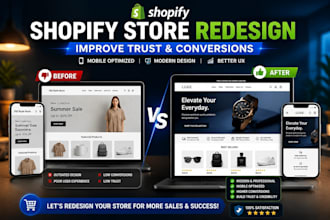 design or redesign your shopify store to increase trust and sales