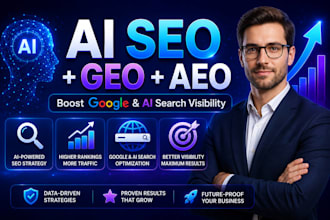 boost your website ai visibility with monthly GEO, aeo,SEO and backlink strategy