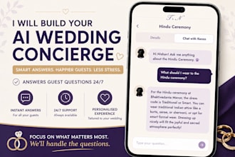 build a custom ai wedding concierge for your wedding website