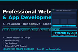 build a professional responsive website or mobile app