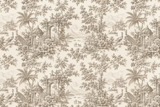 create seamless textile and wallpaper toile de jouy