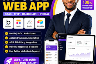 build a custom no code web app using bubble adalo softr airtable automation