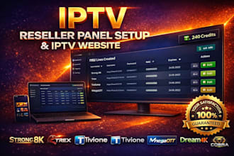 provide reseller panel strong8k lion ott dream4k trex with reseller website