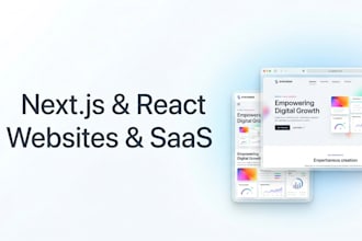 develop a premium nextjs website or saas application