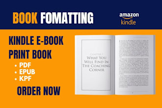 do book layout design, typesetting and kindle ebook formatting